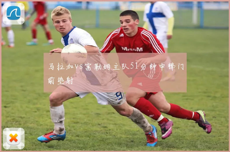 马拉加vs富勒姆主队51分钟中锋门前垫射